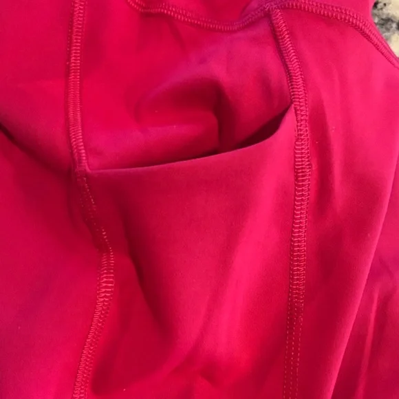 Lululemon Pink Wunder Train High Rise Tights With Pockets Size 6 - Picture 9 of 9